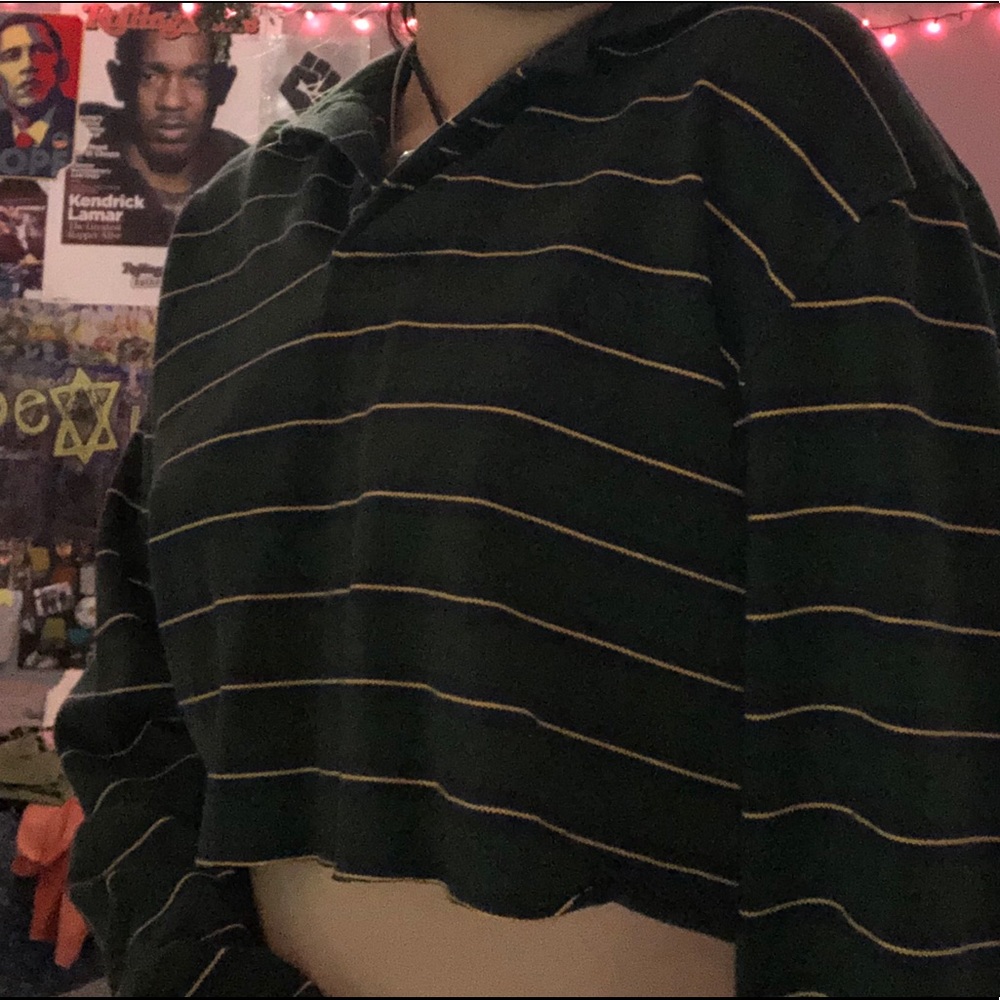 Vintage Cropped Polo Top